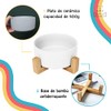 MATCHI Plato De Cerámica Comedero, Bebedro para Perros Y Gatos