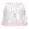 Satini Frilly Lace Sissy Ruffled Silky Satin Half Slip Petticoat