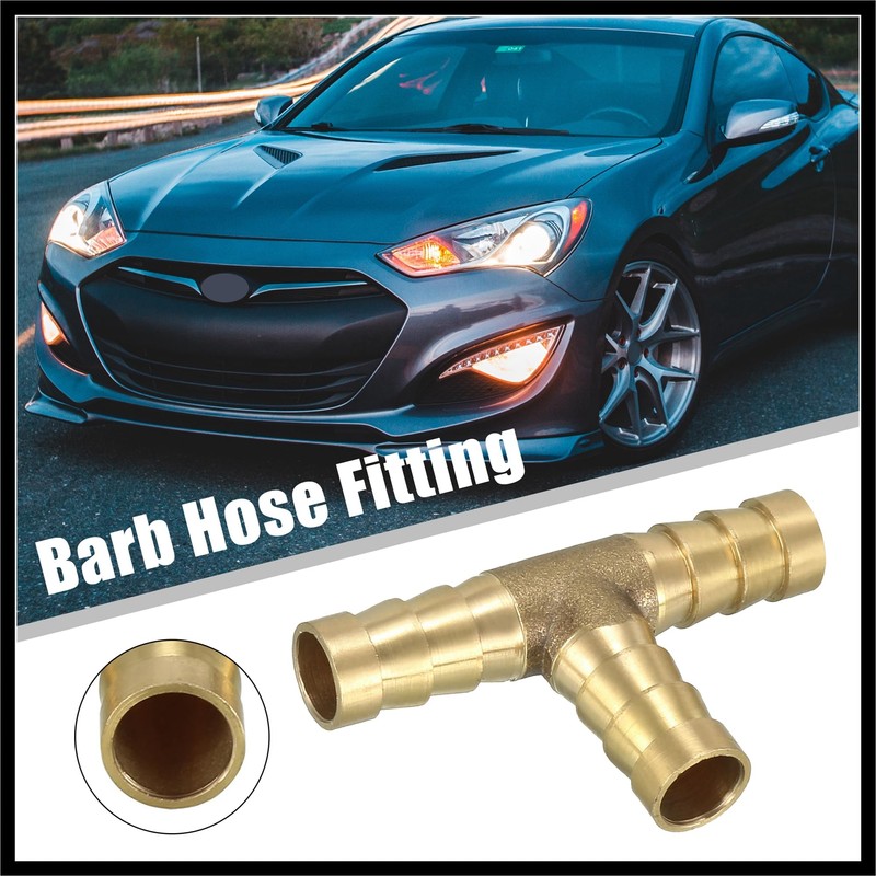 Hihaha 3/8" 10mm Brass Barb Hose Fitting Tee T 3