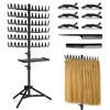 OLMRJKD Braiding Hair Rack with Tray, 144 Pegs Height Adjustable