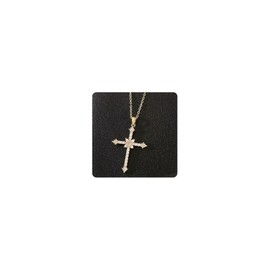 Cross Necklace for Women,18K Gold Plated Tiny Cubic Zirconia Cross Pendant Necklace, Simple Layered Cross Necklaces for Women Gifts