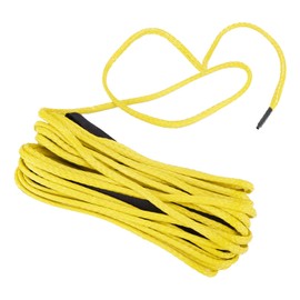 Winch Cable, Synthetic Winch Rope, Vehicle Winch Accessories, 7700 lbs, 15 m, Solid Braided Tow Rope, All-Purpose for Indoor and Outdoor Use, for SUV Truck ATV, UTV(B (Yellow))