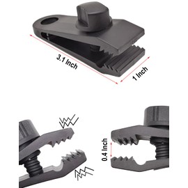 BINCKIN Tarp Clips Heavy Duty Lock Grip 20 Pcs Black