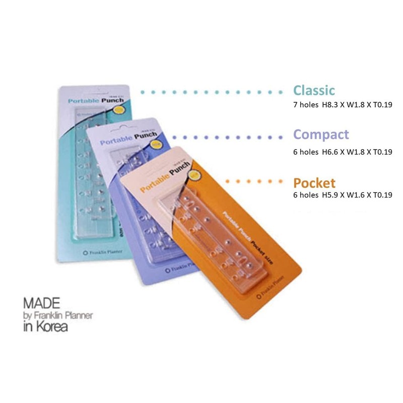 Franklin Covey Portable 7-Hole Punch for Classic Style Day Planner