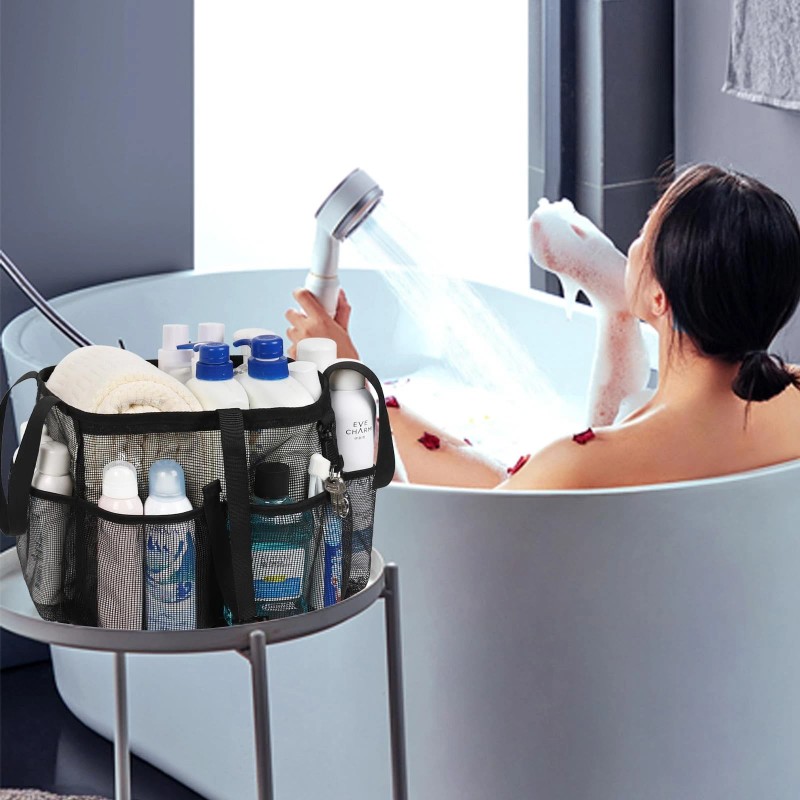 CUBETASTIC Mesh Shower Caddy Portable Quick Dry Hanging Toiletry Bag