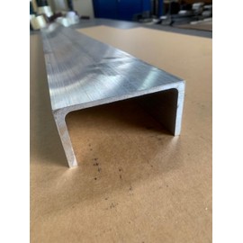 Aluminum Channel 0.150" Thick x 2" x 4" x 54" Long, 6061-T6 Aluminum