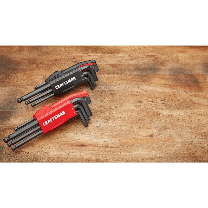 CRAFTSMAN Hex Key Allen Wrench Set with Ball-End, SAE/MM, 20