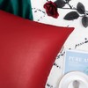 BRAWARM Faux Leather Throw Pillow Covers 12 X 20 Inches
