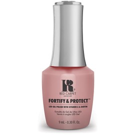 Red Carpet Manicure Fortify & Protect Soft Pink Crème Gel Polish for Strong, Healthy Nails - Infused with Vitamin A & Biotin - (Forever A Classic) Led Nail Gel Color, 0.3 Fl Oz