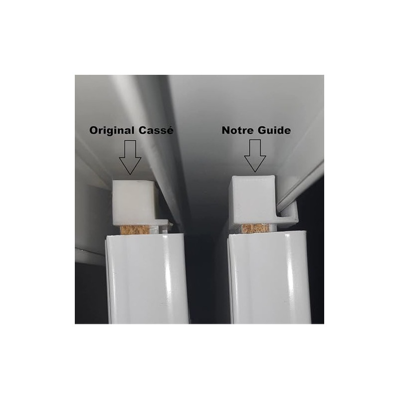 Pack of 16 Sliding Door Guides for Closet Rails Form/Optimum