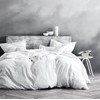 Eikei Washed Cotton Chambray Duvet Cover Solid Color Casual Modern