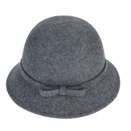 Bell Hat Vintage Wool Winter Hat Women's Winter Felt Hat Warm Wool Hat Elegant Winter Hat Felt Women's Hat Classic Wool Hat with Bow Women's Hat One Size Floppy Hat for Travel Leisure
