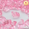 PMLAND Clear Acrylic Ice Rocks Pink 180 Pcs of 0.75