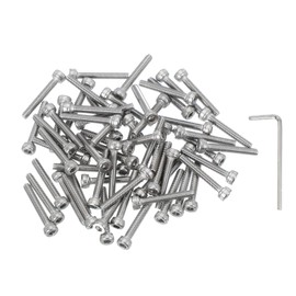 PATIKIL 60 Pcs M3 x 20mm Hex Socket Head Cap Screws Bolts, 304 Stainless Steel Socket Drive Machine Screws with Hex Wrench, Full Threads