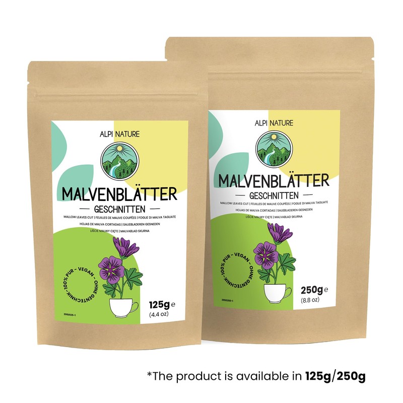 Mallow Leaves 125g 4.4 oz by Alpi Nature, Dried Mallow