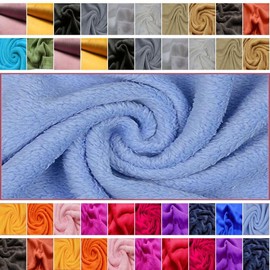 Fabrics-City Blue Soft Fleece Fabric HIGH Quality Material, 4212(Blue)