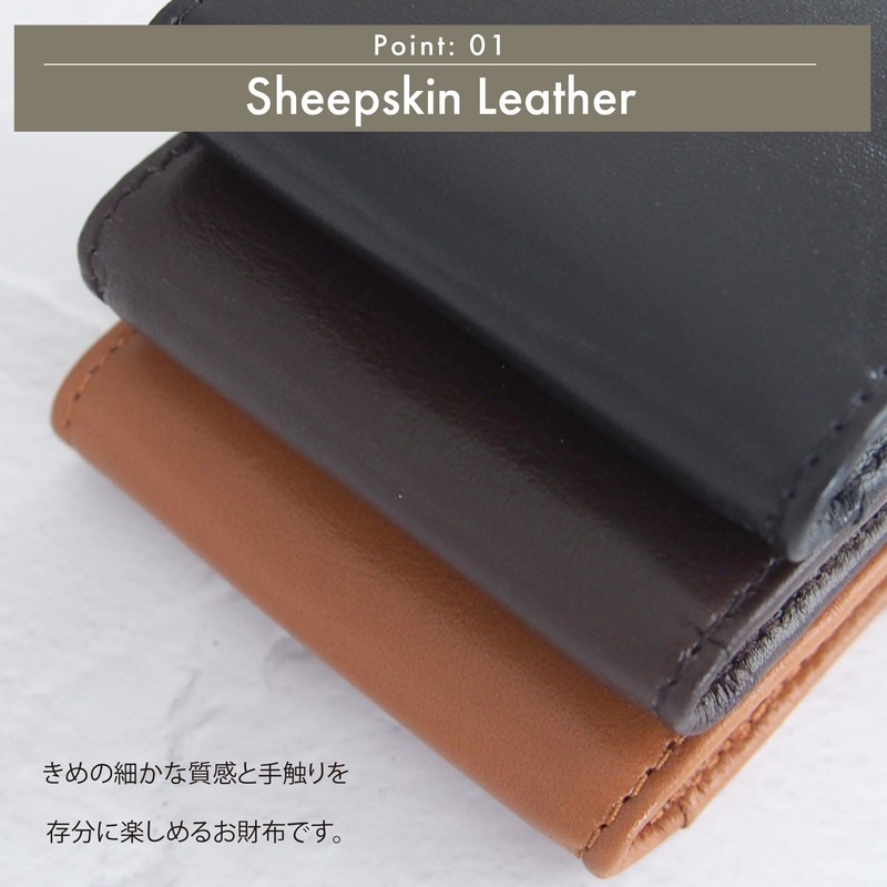 Arnold Palmer APZ-3313 (brown) Coin Purse, Box, Coin Case, Sheepskin