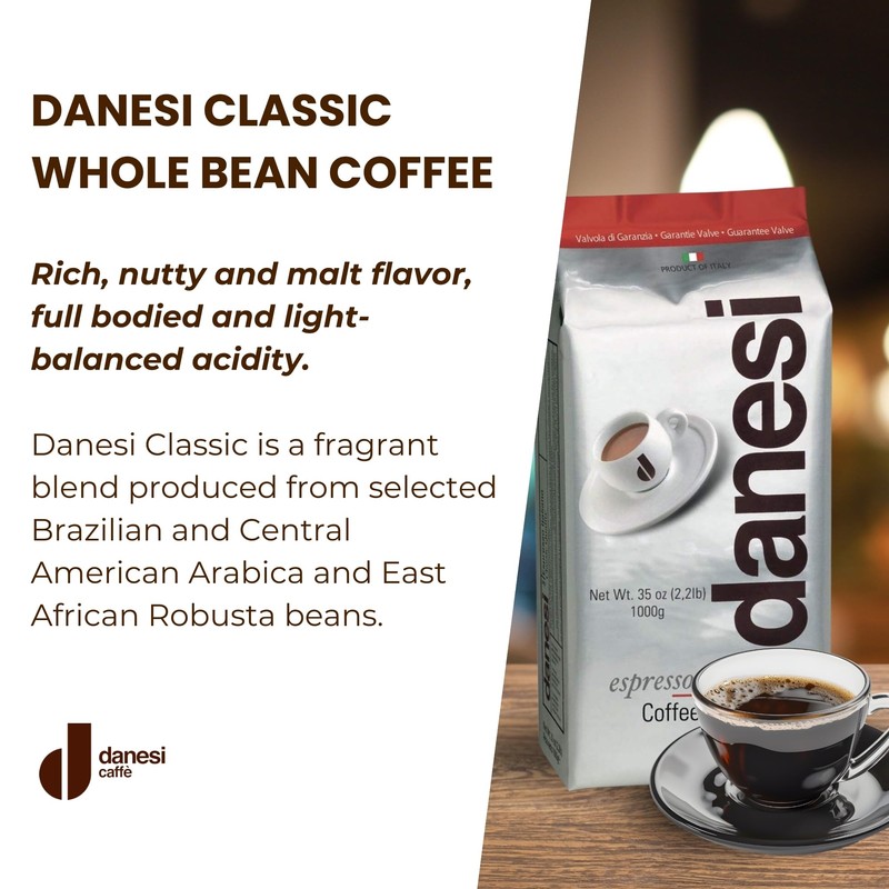 Danesi Caffe Italian Whole Coffee Beans - Espresso Coffee Beans