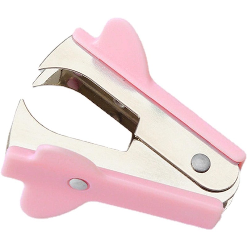 Pink Stapler Removal Tool, Staple Puller, Modern Plastic Stapler Remover