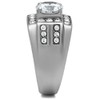YourJewelleryBox Mens Men's Solitaire Simulated Diamond Ring Steel Not Tarnish