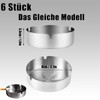 Stainless Steel Ashtray, Pack of 6 Tabletop Ashtray, 8 cm
