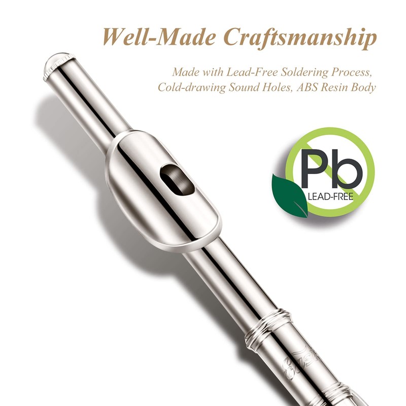 Eastar Beginner Piccolo Flute, Key of C, Silver Plated, with