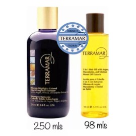 Terramar Set Capilar Terramar Shampoo Matizador + Oleo 3 En 1 De 98ml