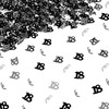 14g Black & Silver 18th Birthday Confetti Foil Metallic Glitz