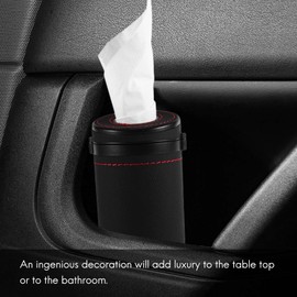 Cucioki Tissue Box General Auto Round Paper Tube Safety Broken Window Tissue Cup Interior Decoration Car Home Paper Tube Black