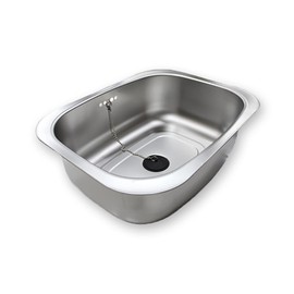WANANG Stainless Steel Washing-up Bowl Multi-purpose Dish Tub for Sink/Wash Basins/Dishpan for Sink (WaterSpout Type)