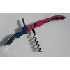 Pink Corkscrew Doubled Hinged Waiters Wine Key Bottle Opener with