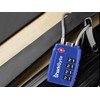 SharkByte TSA Suitcase Locks - 4-Dial Security Travel Combination Padlock,
