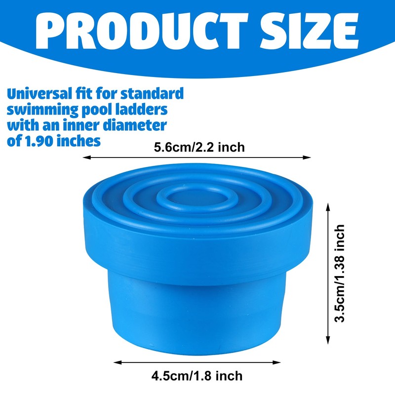 4 Pack Pool Ladder Bumper Plugs for Inground Pool Rubber