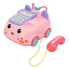 VGEBY Children's Phone Toy, Baby Phone Toy Cartoon Simulated Landline Phone Baby Early Education Music Learning Game Toy Suitable for Boys Girls Outdoor Toy for Children