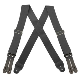 Suspender Store Welch Button Logger Suspenders - 2-Inch Wide - GREY 54" for 6'1" to 6'5" tall