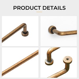 MATOOYA Antique Brass Cabinet Pulls, Zinc Alloy Vintage Drawer Pulls, Cabinet Handles for Cupboard Kitchen Bathroom, Easy Installation (10, 110mm/4.33inch)