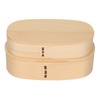 Wooden Bento Boxes Double Wood Color Bento Lunch Box Portable
