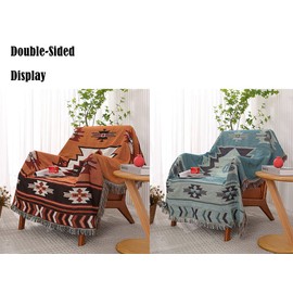 Hopstar Aztec Throw Blanket Navajo Indian Blankets and Throws Boho Western Decor Couch Cover Blanket for Bed Sofa Living Room Beach Travel 51"x63"