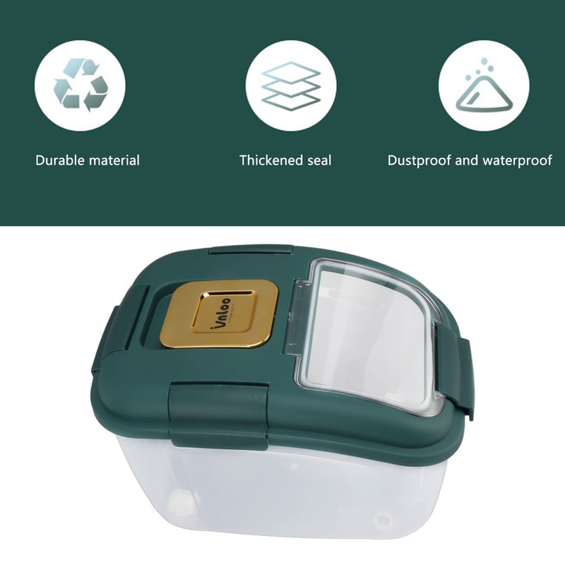 Rice Storage Box with Clear Cover Insect Proof Large Capacity