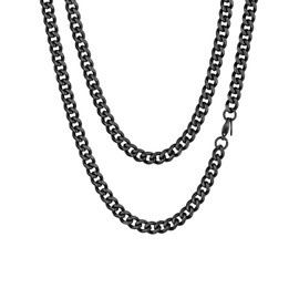 ChainsHouse schwarzkette herrenkette 3mm breit 61cm lang herrenkette -Mit Geschenkebox