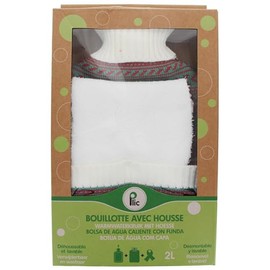 Hot Water Bottle and Scarf 2 in 1 ● 2L Natural Rubber Water Hot Water Bottle ● Holds Heat up to 8 Hours ● Plic