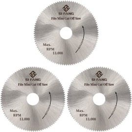 SI FANG 3 Pieces 50mm HSS Circular Saw Blades, Fit for Mini Miter Cut Off Saw, 2" x 100T x 3/8" Mini Table Saw Blade, HSS Blade, for Cutting Zinc Stained Glass, Wood, Plastic, Metal