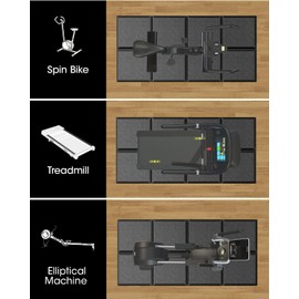 Foldable Treadmill Walking Pad Mat, 75x30,1/4" Thick Exercise Bike Mats for Carpet/Hardwood Floors, Mat for Under Treadmill/Rowing on Carpet, Foldable Exercise Equipment Mat, Noise Shock Absorption