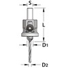 ENT 52062 Countersink 90° with Depth Stop HW, Bore Diameter