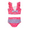 RuffleButts UPF50+ Colorful Hearts Waterfall Tankini - 7