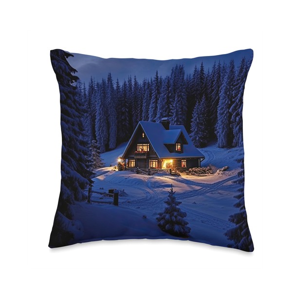 Cozy Winter Gift Ideas Winter Forest Snowy Cabin in Pine
