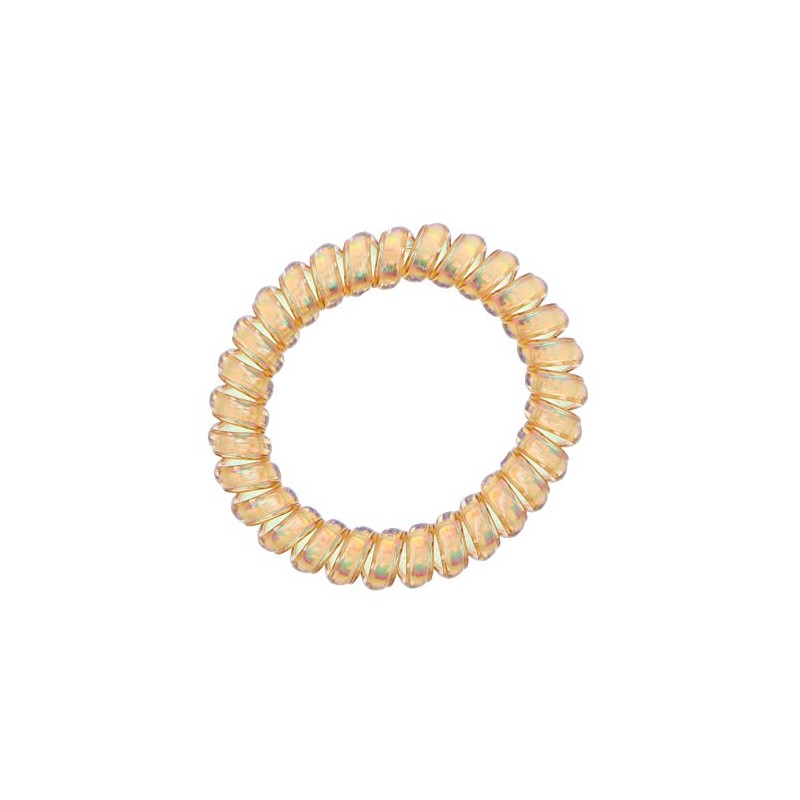 Irridescent Coil Pony Holders - Set Of 5-Brown