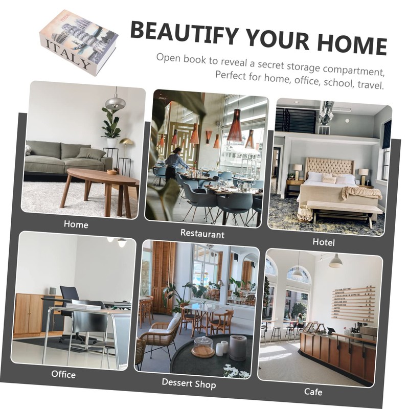 DOITOOL Safe Box Book Safe for Money Secret Storage Compartment