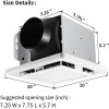 JOEAONZ Bathroom Exhaust Fan with Light 110 CFM Energy Saving