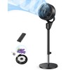Dreo Fan for Bedroom, 80° Oscillating Standing Fan, 25dB Quiet,
